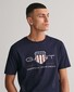 Gant Archive Graphic Chest Shield Print Crew Neck T-Shirt Avond Blauw