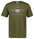 Gant Archive Graphic Chest Shield Print Crew Neck T-Shirt Mosgroen