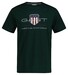 Gant Archive Graphic Chest Shield Print Crew Neck T-Shirt Tartan Green