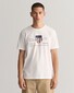 Gant Archive Graphic Chest Shield Print Crew Neck T-Shirt Wit