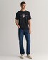 Gant Archive Graphic Chest Shield Print Crew Neck T-Shirt Zwart