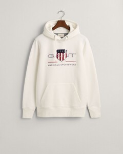 Gant Archive Shield Embroidery Hoodie Pullover Eggshell
