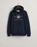 Gant Archive Shield Embroidery Hoodie Trui Avond Blauw