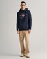 Gant Archive Shield Embroidery Hoodie Trui Avond Blauw