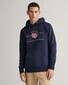 Gant Archive Shield Embroidery Hoodie Trui Avond Blauw