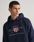 Gant Archive Shield Embroidery Hoodie Trui Avond Blauw