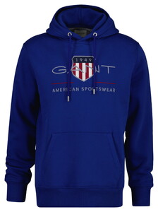 Gant Archive Shield Embroidery Hoodie Trui Blauw