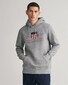 Gant Archive Shield Embroidery Hoodie Trui Grijs Melange