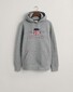 Gant Archive Shield Embroidery Hoodie Trui Grijs Melange