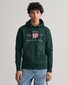 Gant Archive Shield Embroidery Hoodie Trui Tartan Green