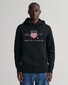 Gant Archive Shield Embroidery Hoodie Trui Zwart