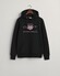 Gant Archive Shield Embroidery Hoodie Trui Zwart