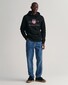 Gant Archive Shield Embroidery Hoodie Trui Zwart