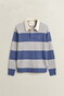 Gant Barstriped Lambswool Rugger Pullover Grey Melange