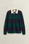 Gant Barstriped Lambswool Rugger Trui Dark Emerald
