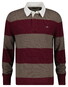 Gant Barstriped Lambswool Rugger Trui Deep Grape Wine