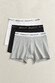 Gant Boxer Briefs 3Pack Uni Color Ondermode Licht Grijs