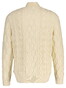 Gant Cable Knit Cotton Blend Shawl Collar Trui Cream