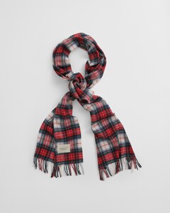 Gant Cashmere Blend Tartan Check Sjaal Ruby Red