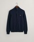 Gant Casual Cotton Half Zip Rib Endings Trui Avond Blauw
