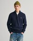 Gant Casual Cotton Half Zip Rib Endings Trui Avond Blauw