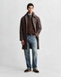 Gant Casual Cotton Half Zip Rib Endings Trui Brown Melange