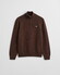 Gant Casual Cotton Half Zip Rib Endings Trui Brown Melange