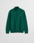 Gant Casual Cotton Half Zip Rib Endings Trui Deep Forest Green