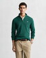 Gant Casual Cotton Half Zip Rib Endings Trui Deep Forest Green