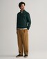 Gant Casual Cotton Half Zip Rib Endings Trui Groen