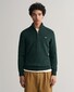 Gant Casual Cotton Half Zip Rib Endings Trui Groen