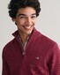 Gant Casual Cotton Half Zip Rib Endings Trui Plumped Red