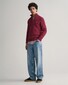 Gant Casual Cotton Half Zip Rib Endings Trui Plumped Red