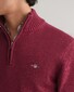 Gant Casual Cotton Half Zip Rib Endings Trui Plumped Red