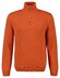 Gant Casual Cotton Half Zip Rib Endings Trui Pumpkin Orange Melange