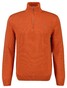Gant Casual Cotton Half Zip Rib Endings Trui Pumpkin Orange Melange