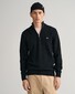 Gant Casual Cotton Half Zip Rib Endings Trui Zwart