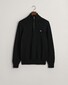 Gant Casual Cotton Half Zip Rib Endings Trui Zwart