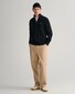 Gant Casual Cotton Half Zip Rib Endings Trui Zwart