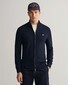 Gant Casual Cotton Zip Cardigan Vest Avond Blauw