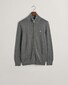 Gant Casual Cotton Zip Cardigan Vest Dark Grey Melange