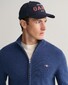 Gant Casual Cotton Zip Cardigan Vest Dark Jeansblue Melange