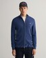 Gant Casual Cotton Zip Cardigan Vest Dark Jeansblue Melange