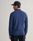 Gant Casual Cotton Zip Cardigan Vest Dark Jeansblue Melange
