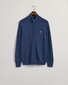 Gant Casual Cotton Zip Cardigan Vest Dark Jeansblue Melange