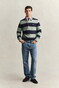 Gant Chambray Stripe Heavy Rugger Twill Collar Pullover Surplus Mint
