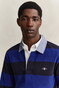 Gant Chambray Stripe Heavy Rugger Twill Collar Trui Blauw