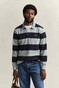 Gant Chambray Stripe Heavy Rugger Twill Collar Trui Ceramic Grey