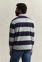 Gant Chambray Stripe Heavy Rugger Twill Collar Trui Ceramic Grey