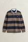 Gant Chambray Stripe Heavy Rugger Twill Collar Trui Faded Taupe